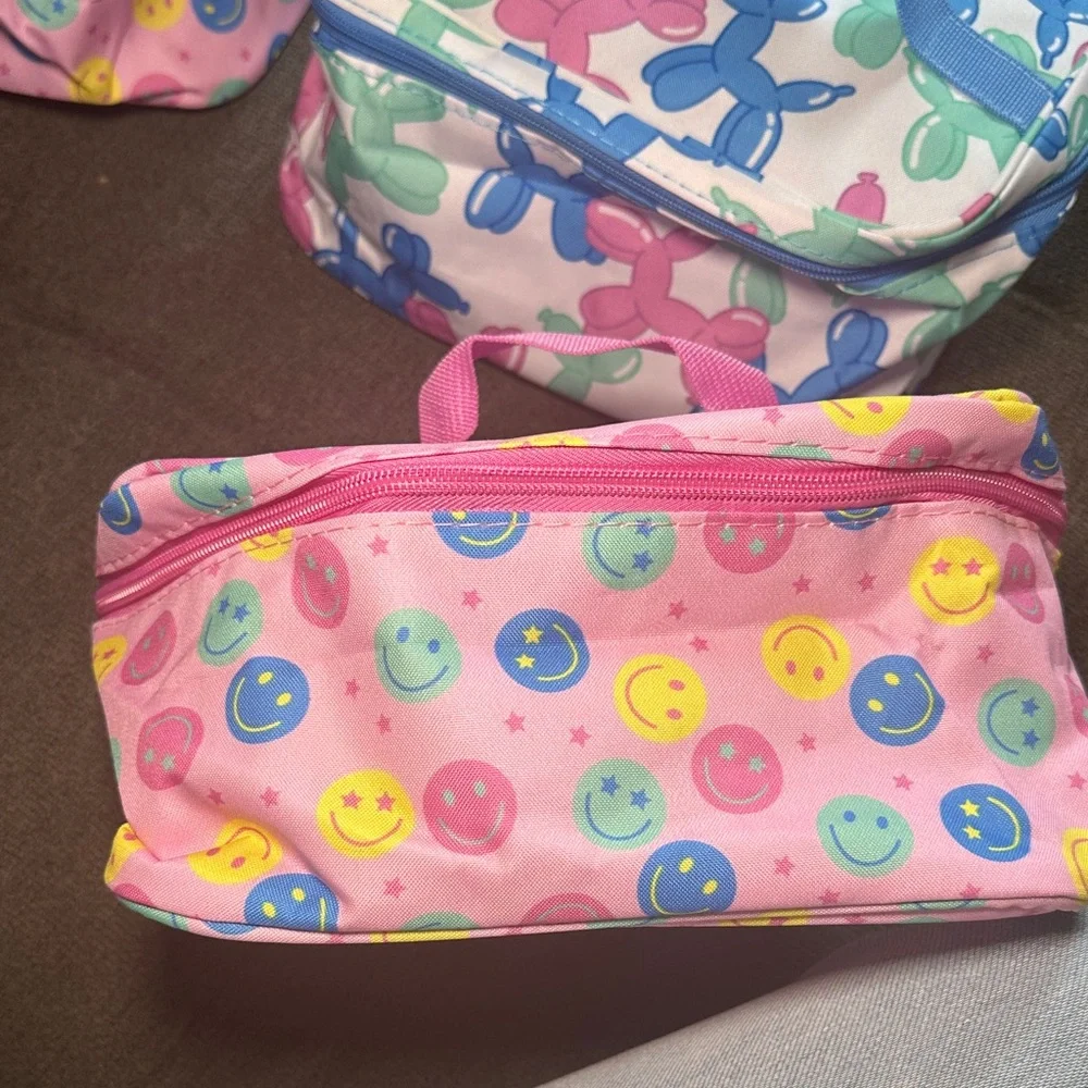 Colorful Kids' Smiley and Balloon Animal Pouches